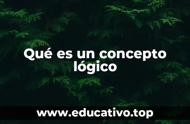 Qué es un concepto lógico