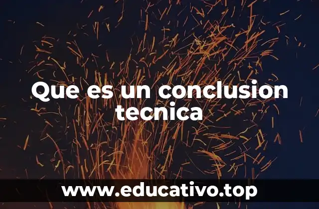Que es un conclusion tecnica