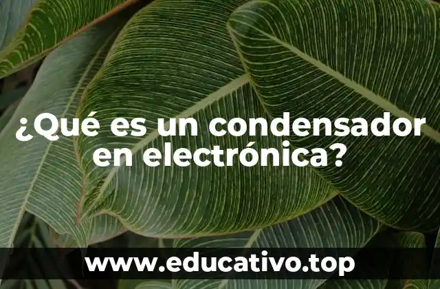 ¿Qué es un condensador en electrónica?