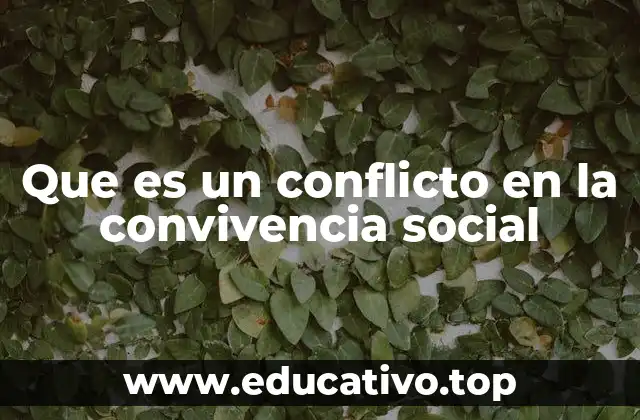 Que es un conflicto en la convivencia social
