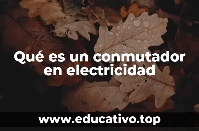 Qué es un conmutador en electricidad