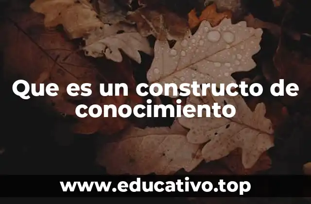 Que es un constructo de conocimiento