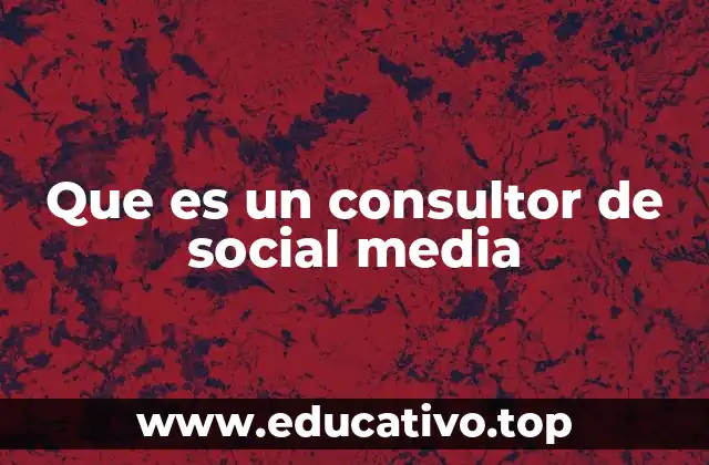Que es un consultor de social media