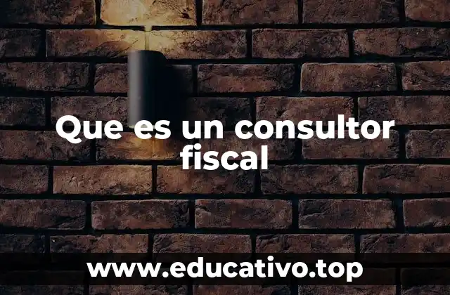 Que es un consultor fiscal