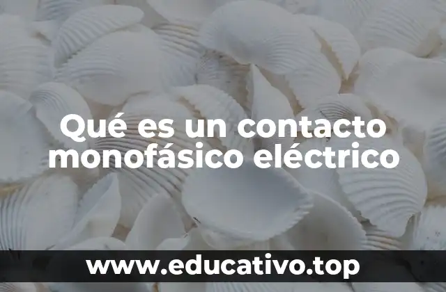 Qué es un contacto monofásico eléctrico