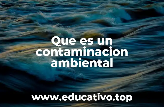Que es un contaminacion ambiental