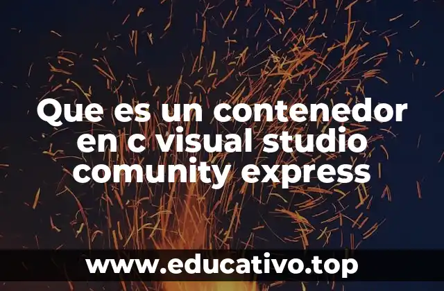 Que es un contenedor en c visual studio comunity express