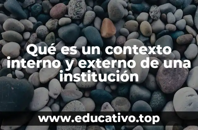 Qué es un contexto interno y externo de una institución