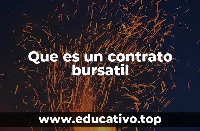 Que es un contrato bursatil