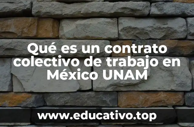 Qué es un contrato colectivo de trabajo en México UNAM