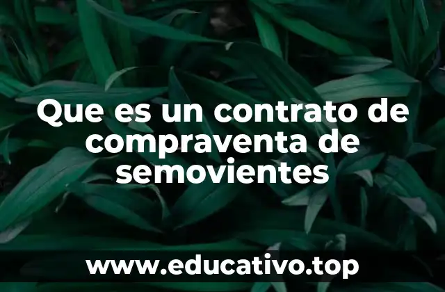 Que es un contrato de compraventa de semovientes
