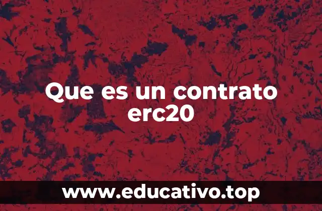 Que es un contrato erc20