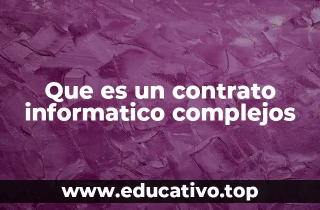 Que es un contrato informatico complejos