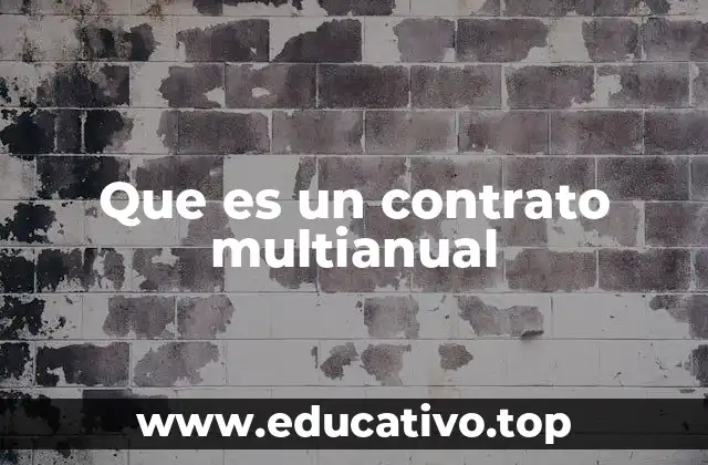 Que es un contrato multianual