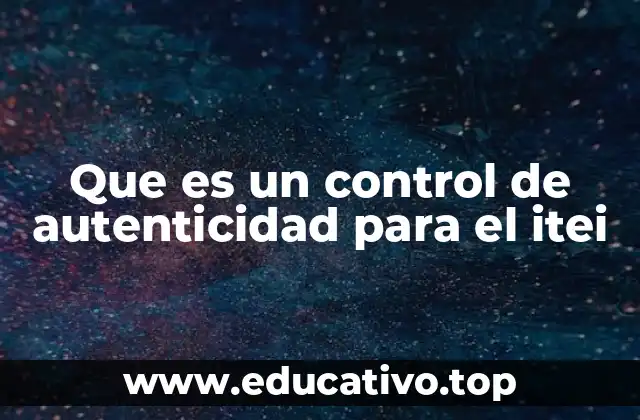 Que es un control de autenticidad para el itei