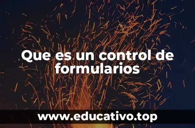 Que es un control de formularios