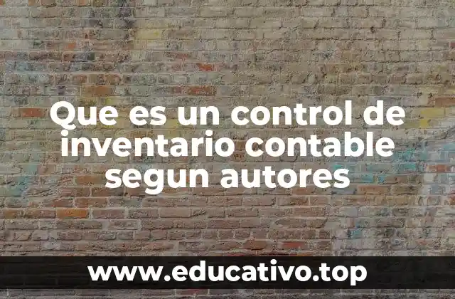 Que es un control de inventario contable segun autores