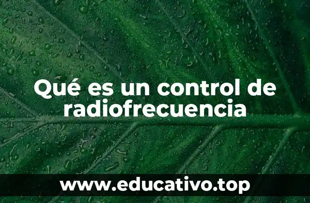 Qué es un control de radiofrecuencia