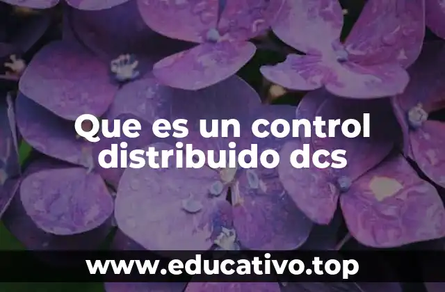 Que es un control distribuido dcs