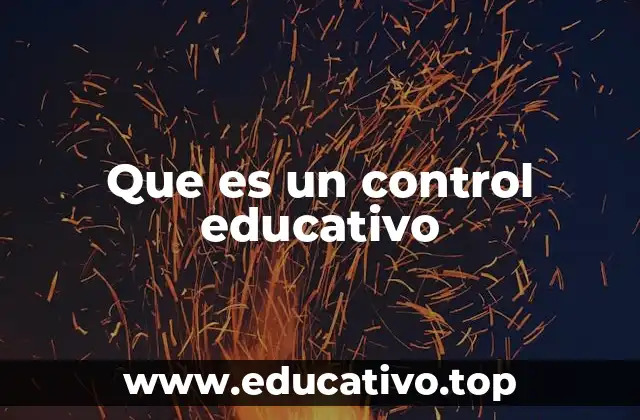 La importancia del control en el sistema educativo