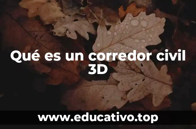 Qué es un corredor civil 3D