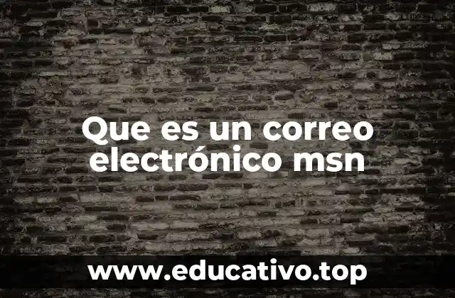 Que es un correo electrónico msn