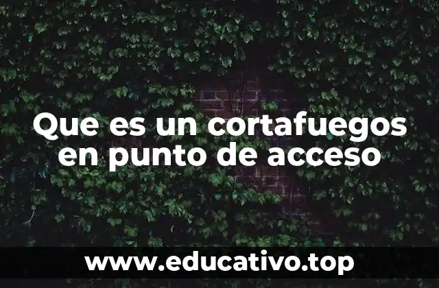 Que es un cortafuegos en punto de acceso