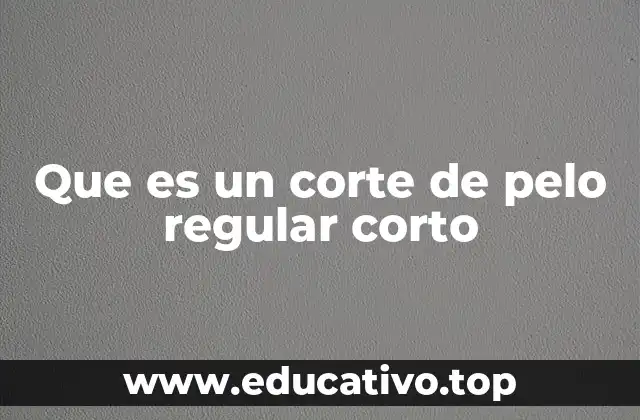 Que es un corte de pelo regular corto