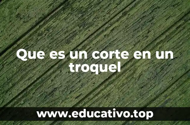 Que es un corte en un troquel