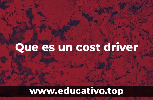 Que es un cost driver