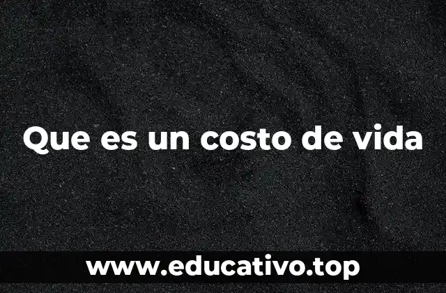 Que es un costo de vida