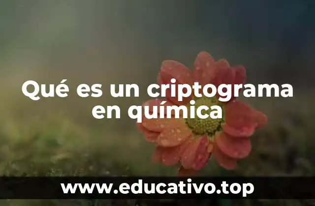 Qué es un criptograma en química