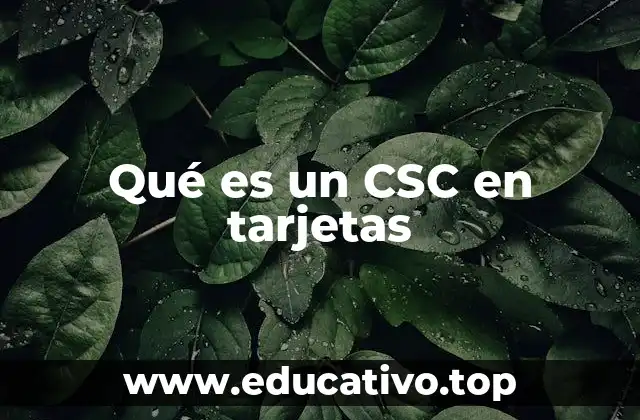 Qué es un CSC en tarjetas