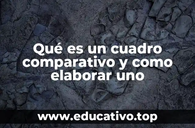 Cuadros comparativos: una herramienta para organizar información