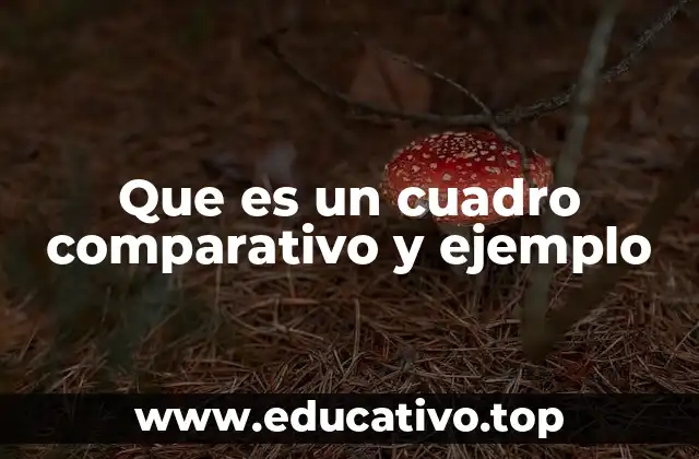 Que es un cuadro comparativo y ejemplo