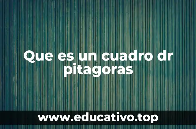 Que es un cuadro dr pitagoras