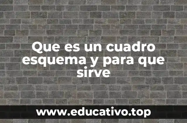 Que es un cuadro esquema y para que sirve