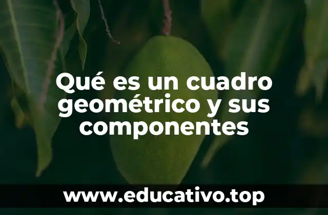 Qué es un cuadro geométrico y sus componentes