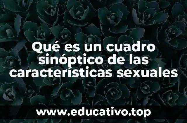 La importancia de organizar las características sexuales en un cuadro