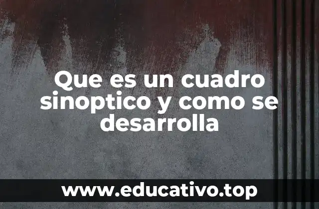 Que es un cuadro sinoptico y como se desarrolla