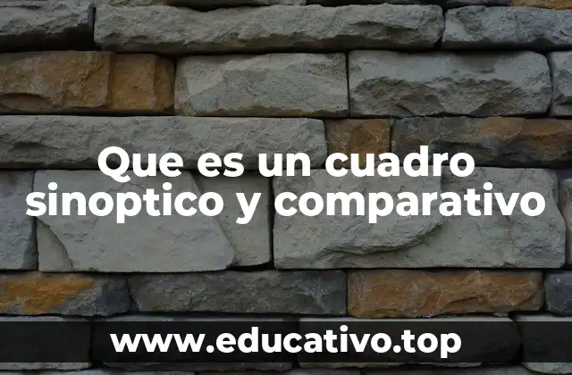 Que es un cuadro sinoptico y comparativo