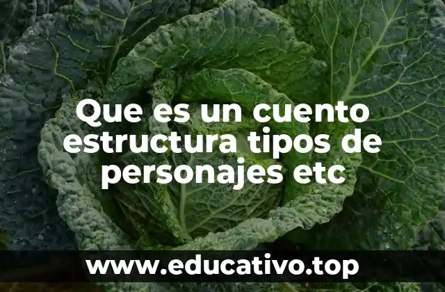 Que es un cuento estructura tipos de personajes etc