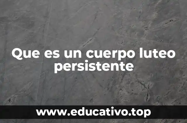 Que es un cuerpo luteo persistente