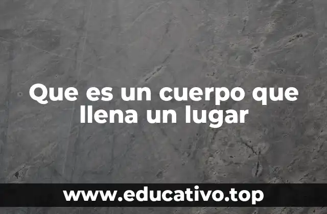 Cómo se define la ocupación del espacio en física