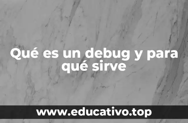 Qué es un debug y para qué sirve
