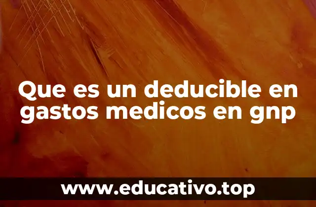 Que es un deducible en gastos medicos en gnp