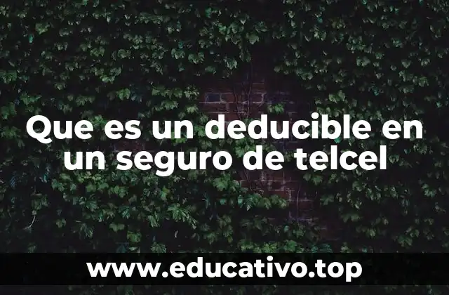 Que es un deducible en un seguro de telcel