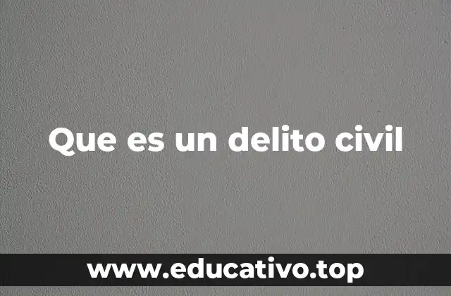 Que es un delito civil