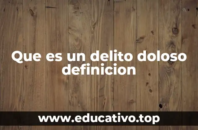 Que es un delito doloso definicion