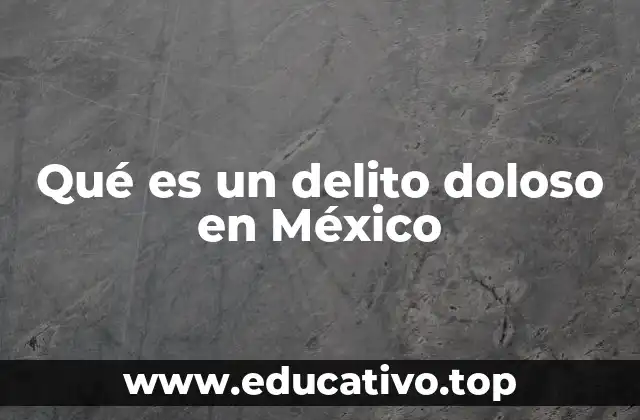 Qué es un delito doloso en México